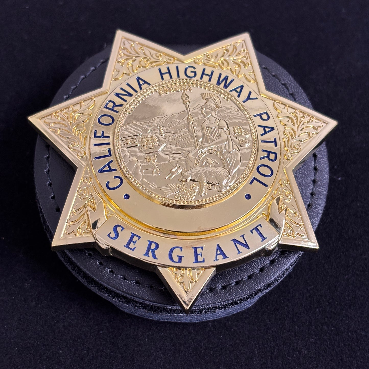 US CHP Sergeant highway patrol Badge Replica Movie Props Customizable Number