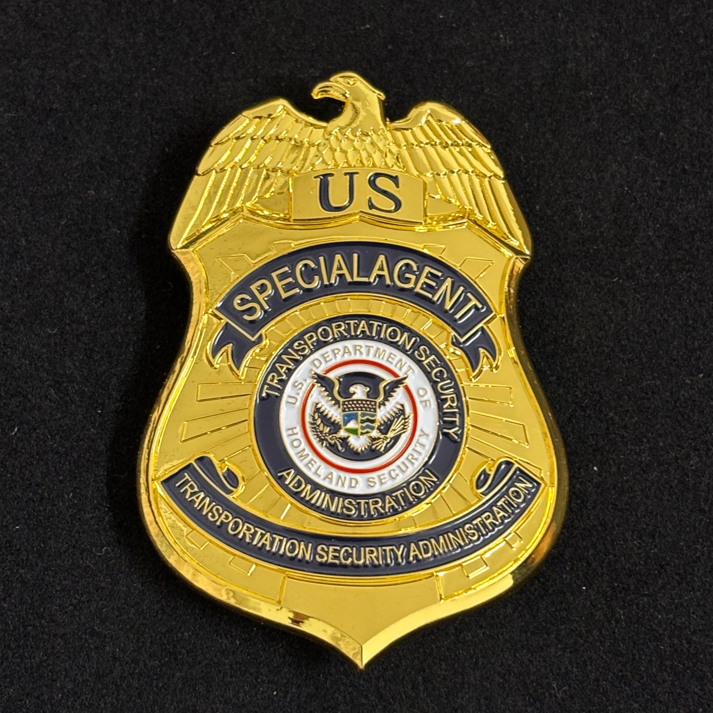 Réplicas de 3 insignias de la TSA (Administración de Seguridad en el Transporte de EE. UU.) de utilería de películas