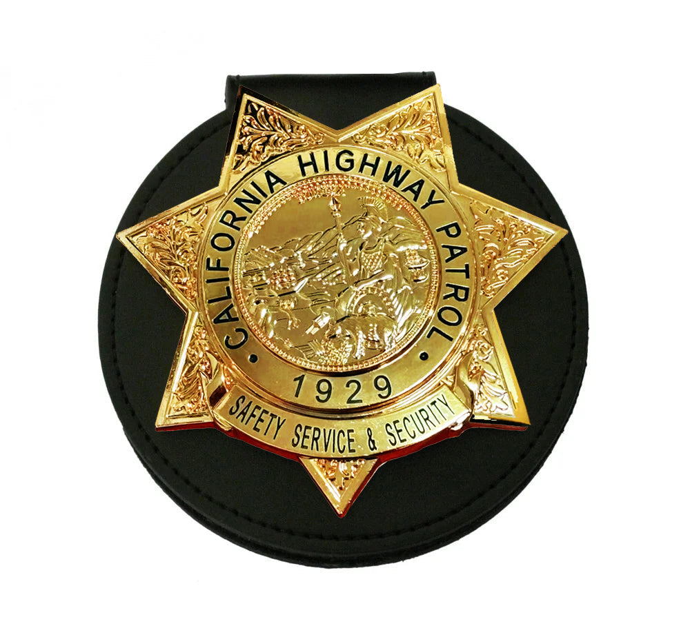 US CHP SAFETY SERVICE & SECURITY California Highway Patrol Badge Replica Movie Props Customizable Number