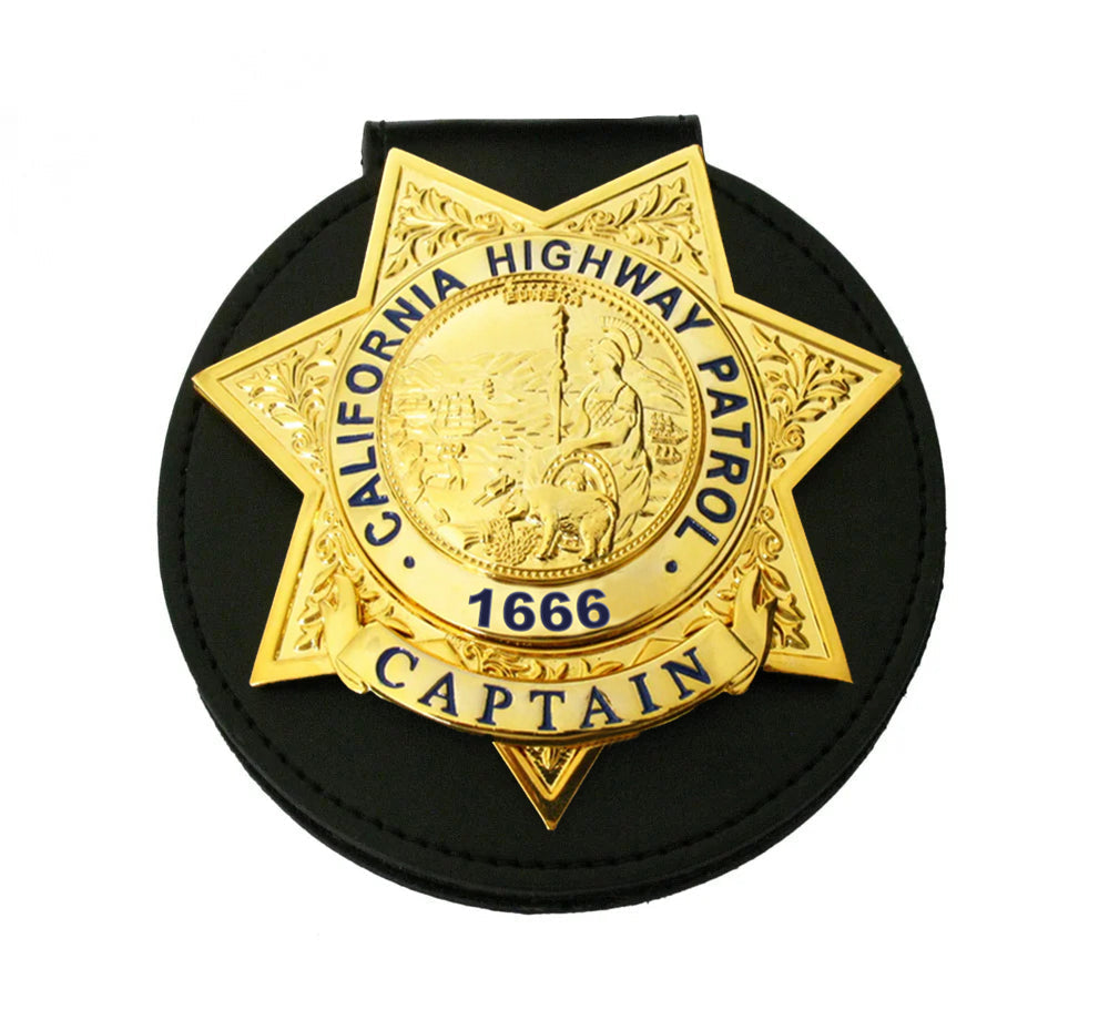 US CHP CAPTAIN California Highway Patrol Badge Replica Movie Props Customizable Number