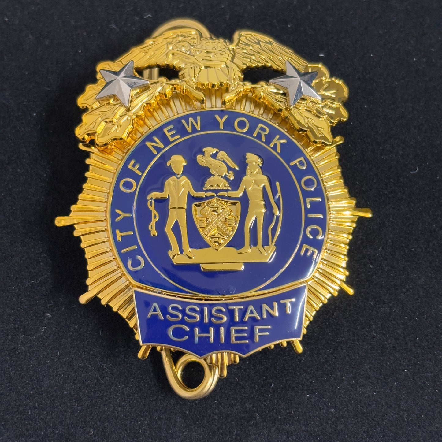 NYPD New York Polizeiabzeichen Replik, Filmrequisiten, 2 Sterne