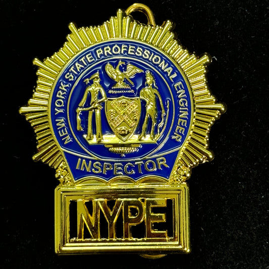 Inspektor New York State Professional Engineer NYPE Replica Movie Props Badge