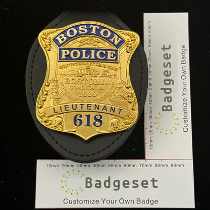Boston Police Lieutenant Badge Replica Movie Props With Number 618