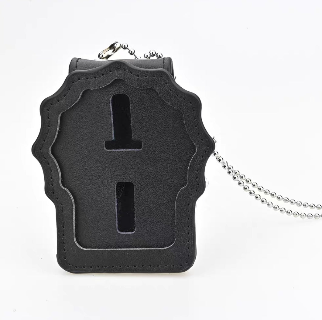 Halter/Holster/Geldbörse aus echtem Leder für NYPD-Detektiv-Polizeiabzeichen