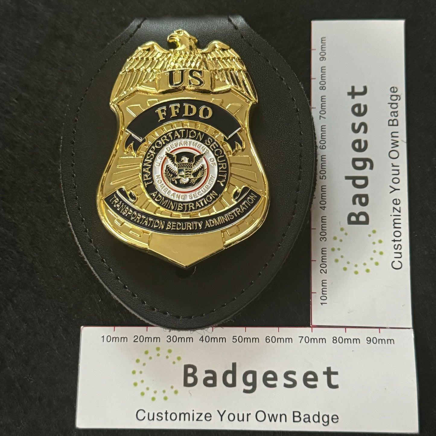 U.S.Transportation Security Administration FFDO BADGE Customize Number Movie Props