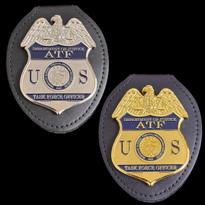 Conjunto de réplicas de insignias de agente especial y oficial de la fuerza de tarea de la ATF, accesorios de película