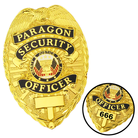 US White House Paragon Security Officer Badge Replik Filmrequisiten Anpassbare Nummer