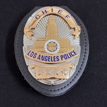 LAPD Chief Los Angeles Police Replica Badge Movie Props 4 Star