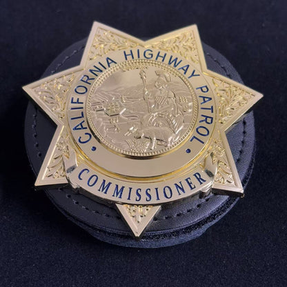 US CHP Commissioner Badge Replica Movie Props Customizable Number