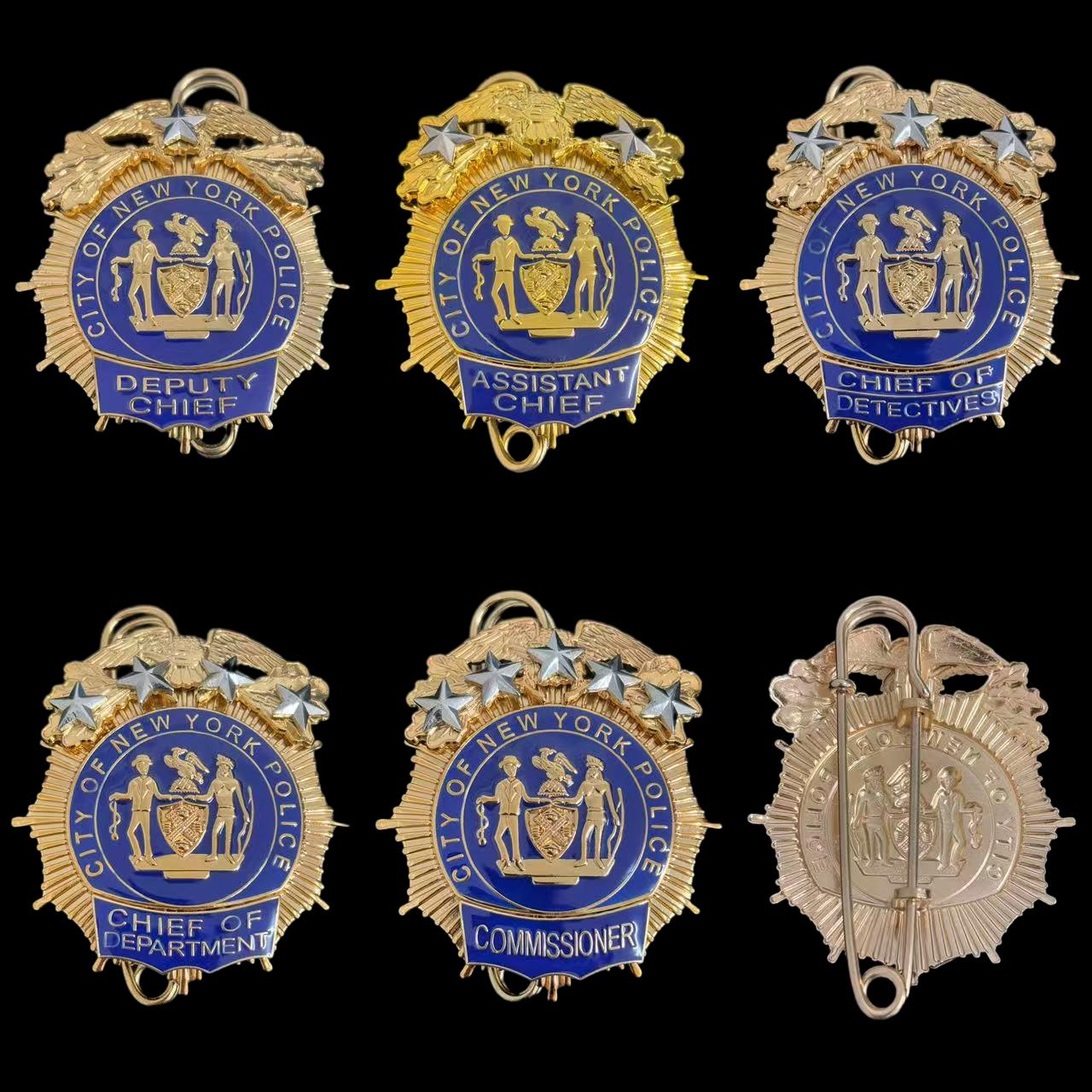 NYPD New York Polizeiabzeichen-Set, Replika, Filmrequisiten