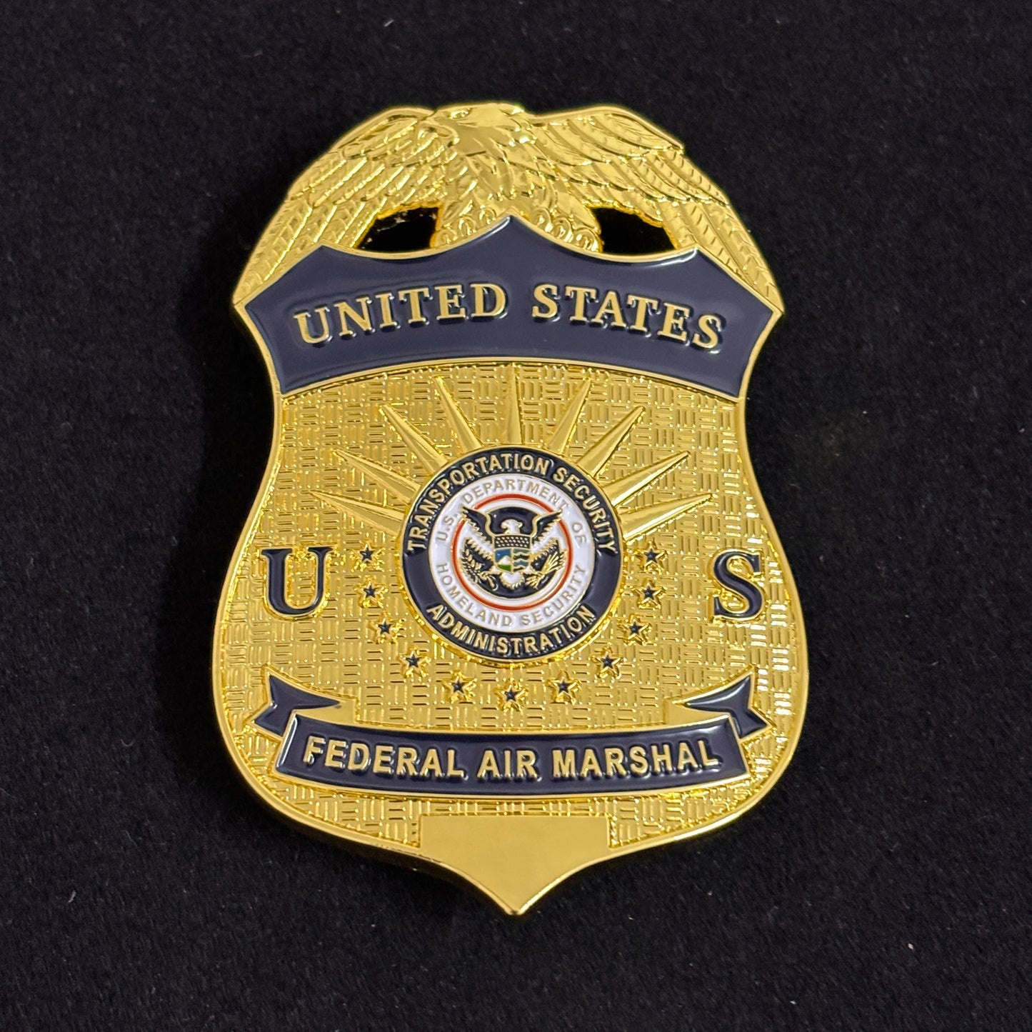 Réplicas de 3 insignias de la TSA (Administración de Seguridad en el Transporte de EE. UU.) de utilería de películas