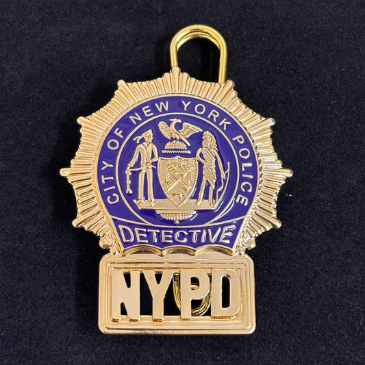 Réplica de la placa de detective de la policía de Nueva York (NYPD) - Utilería de película