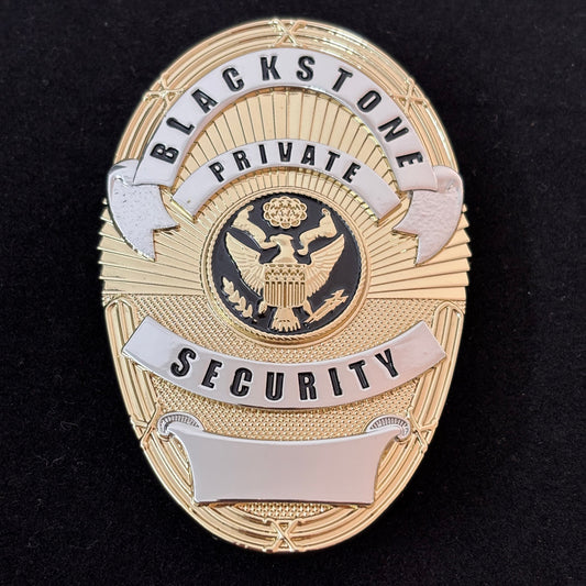 Blackstone Private Security Badge Replik, Filmrequisiten, anpassbare Nummer