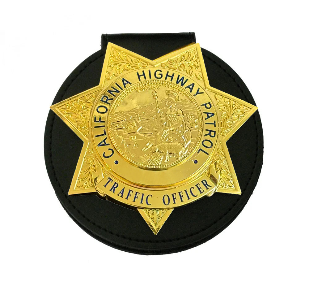 US Traffic Officer CHP Badge Replica Movie Props Customizable Number