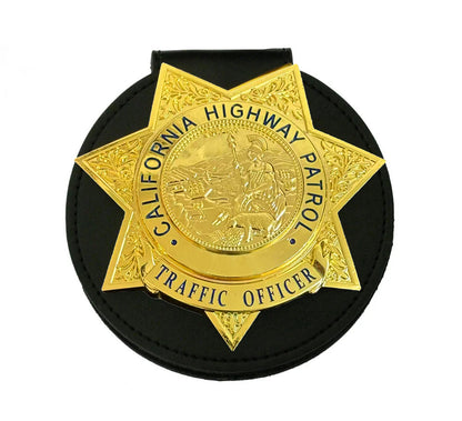 US Traffic Officer CHP Badge Replica Movie Props Customizable Number