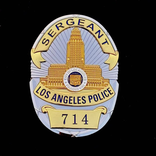LAPD Polizei Sergeant Los Angeles Polizei ABZEICHEN 714 Replik Film Requisiten