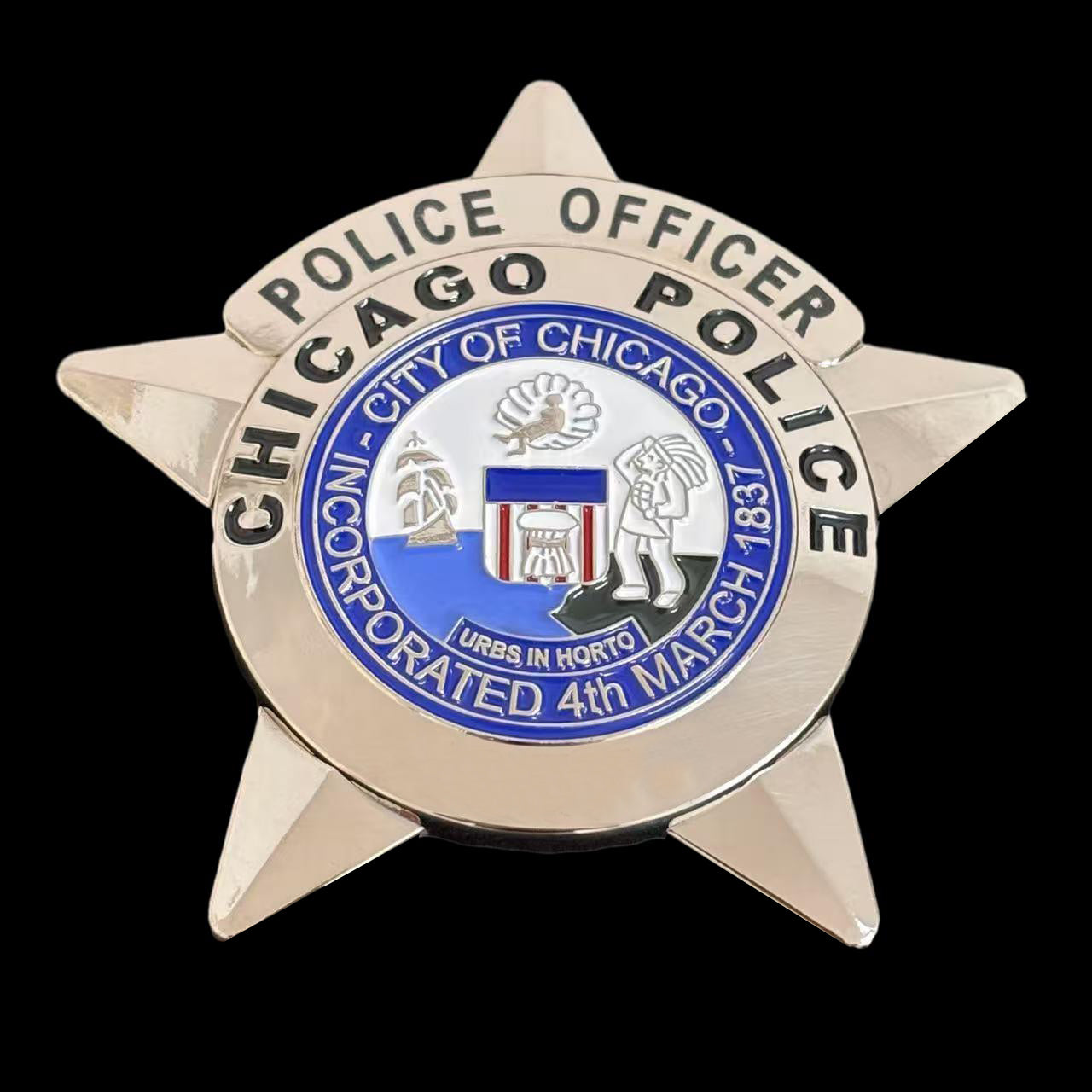 Chicago Police Officer CPD Badge Anpassbare Nummer