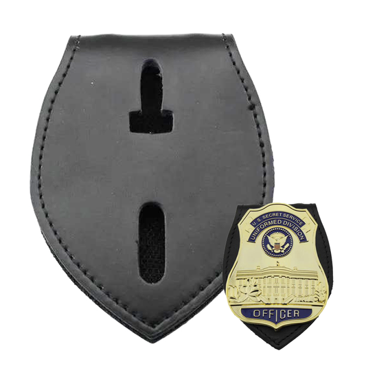 Mehrzweckhalter/Holster/Geldbörse aus echtem Leder für Polizeiabzeichen in verschiedenen Größen