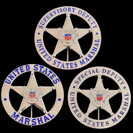 US Marshal Badge Set Replika Filmrequisiten