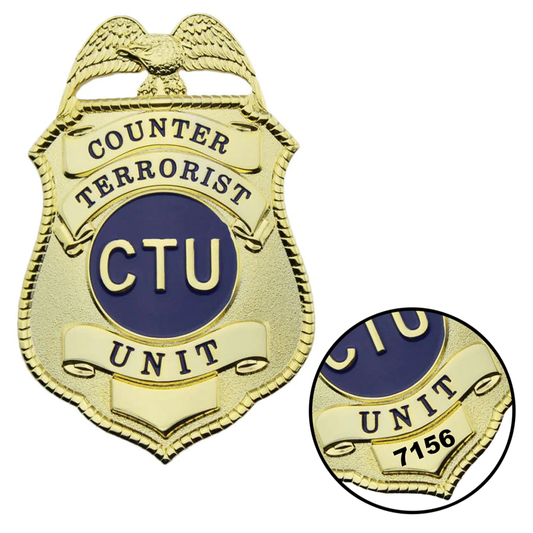 US Counter Terrorist Unit CTU Abzeichen Replik Film Requisiten anpassbare Nummer