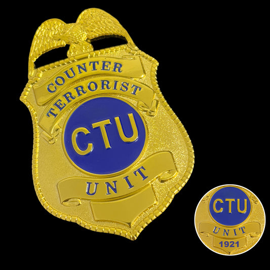 US Counter Terrorist Unit CTU Abzeichen Replik Film Requisiten anpassbare Nummer