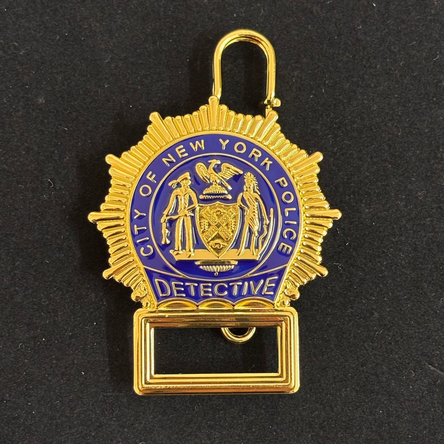 New York Police Detective Badge Replica Movie Props Customizable Number