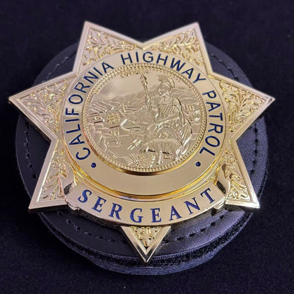 US CHP Sergeant Badge Replica Movie Props Customizable Number