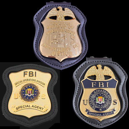 Réplicas de 3 insignias del FBI de utilería de películas