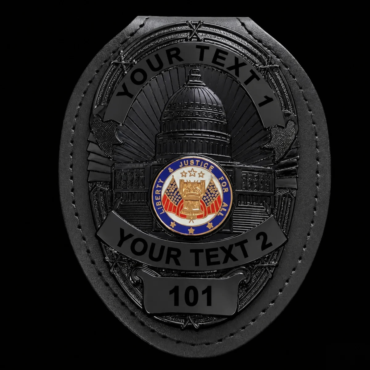 Customizable Badge BA04-Black