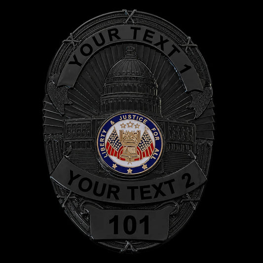 Customizable Badge BA04-Black