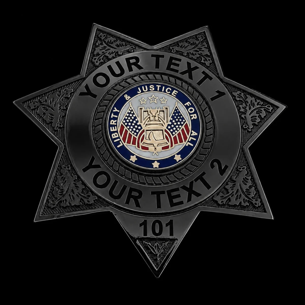 Customizable Badge BA24-Black
