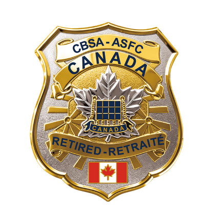 ASFC-CBSA Canada Retired Badge – Custom Number & Text Movie props | Pre-Sale