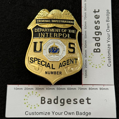 Criminal Investigation Department Of The Interpol Special Agent BADGE Replica Movie Props