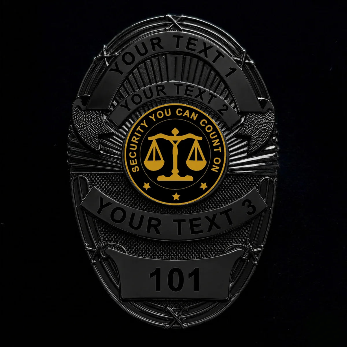 Customizable Badge BA18-Black