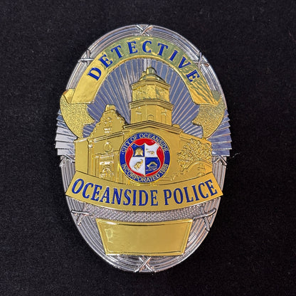 Insignia de detective de la policía de Oceanside de EE. UU. con número personalizable