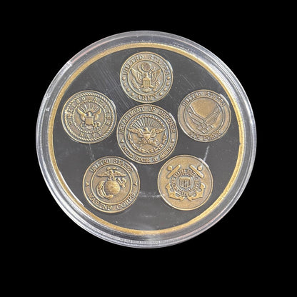 NO ONE DOES MORE FOR VETERANS OF THE UNITED STATES Challenge Coin