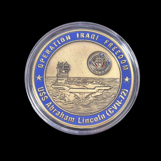 OPERATION IRAQI FREEDOM USS ABRAHAM LINCOIN (CVN-72) Herausforderungsmünze