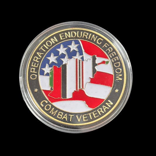 OPERATION ENDURING FREEDOM COMBAT VETERAN Herausforderungsmünze