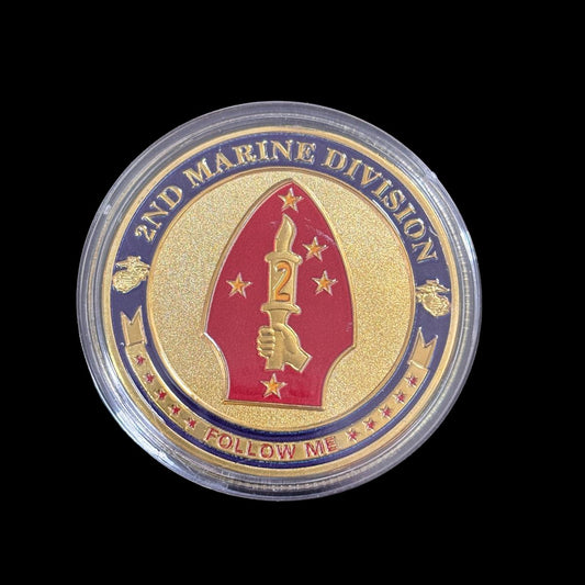 US MARINE CORPS 2. MARINE DICISION Herausforderungsmünze