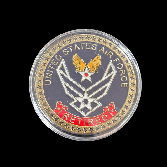 US AIR FORCE RETIRED Challenge-Münze