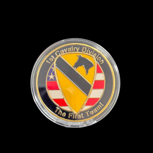 US ARMY 1. Kavalleriedivision, das erste Team, Challenge-Münze