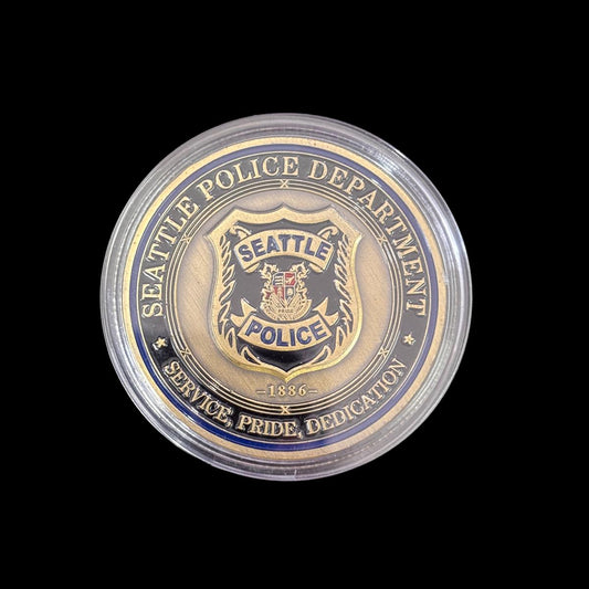 SEATTLE POLICE DEPARTMENT SERVICE PRIDE, DEDICATION Challenge-Münze
