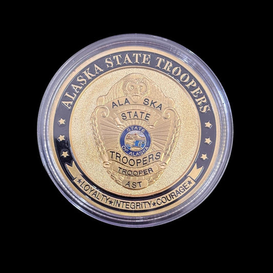 ALASKA STATE TROOPERS AST Challenge-Münze