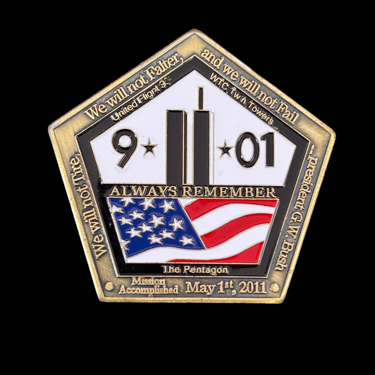 Denken Sie immer an 9/11, die Pentagon-Herausforderungsmünze
