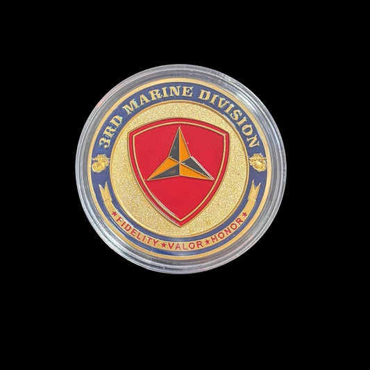 US MARINE CORPS 3. MARINEDIVISION Herausforderungsmünze