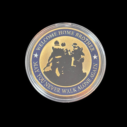 WILLKOMMEN ZU HAUSE, BRUDER, KANNST DU NIE WIEDER ALLEIN GEHEN Challenge Coin 1
