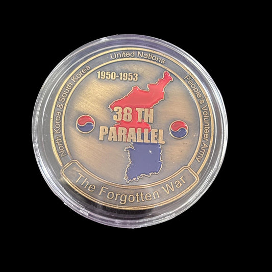 DER VERGESSENE KRIEG 38. PARALLEL F-86 Challenge Coin