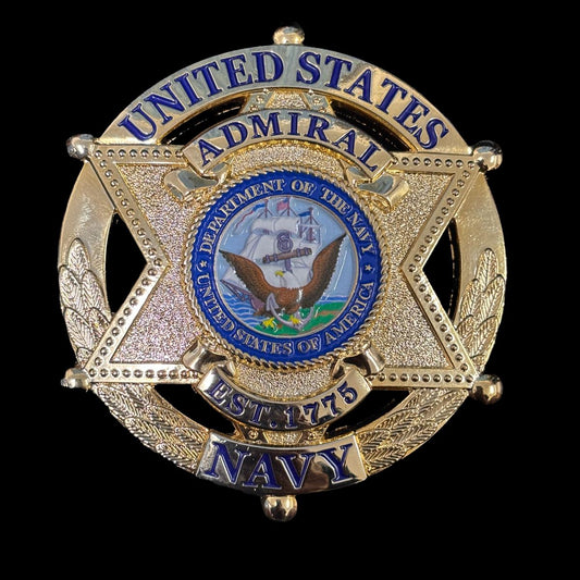 US-Marineministerium, Admiral, gegründet 1775, Abzeichen, Replik, Filmrequisiten