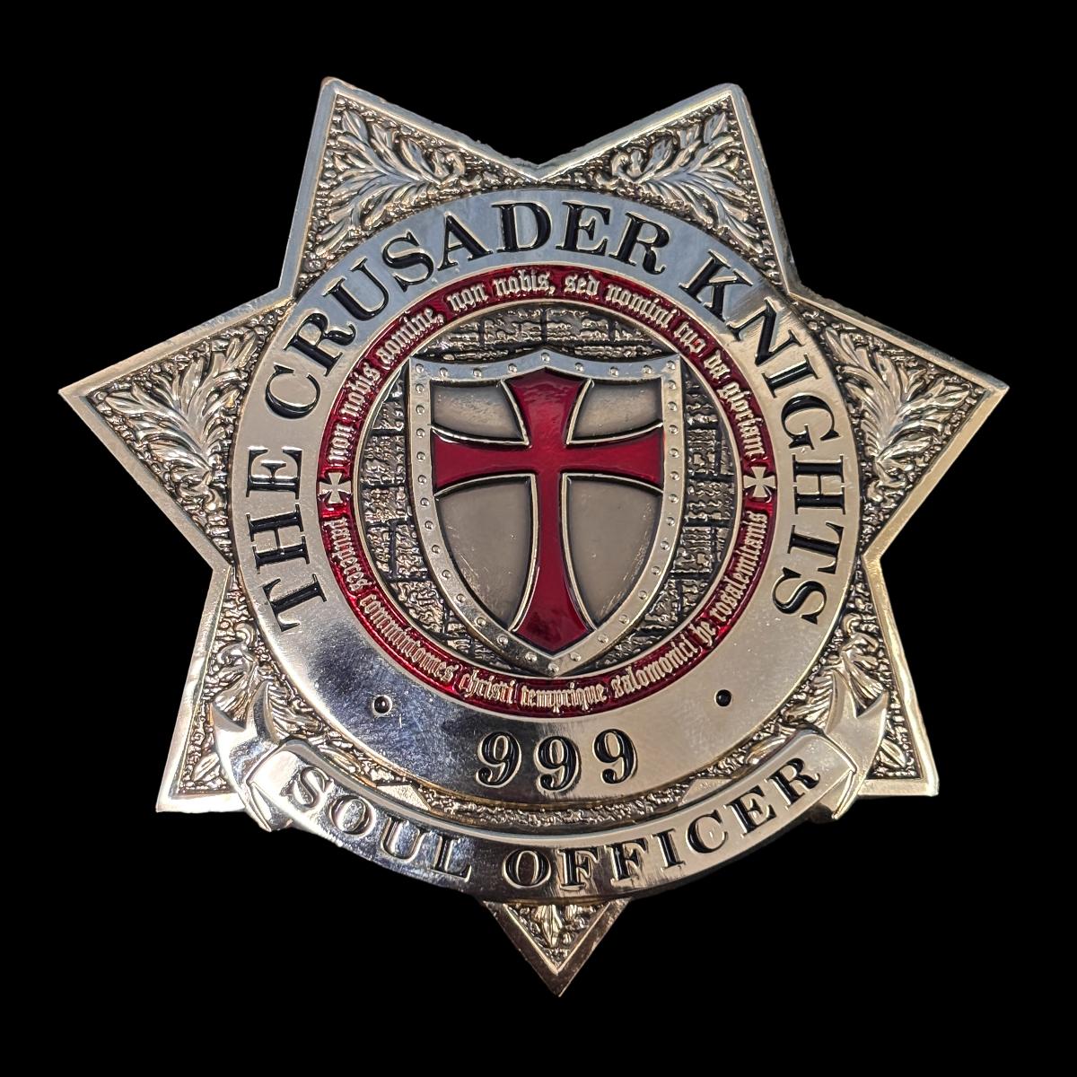 THE CRUSADER KNIGHTS SOUL OFFICER 999 ABZEICHEN Replik Filmrequisiten