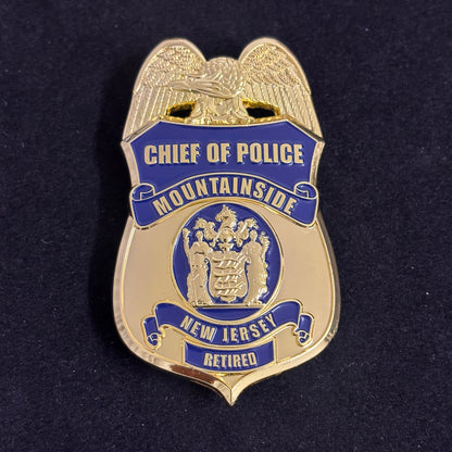 New Jersey Mountain Side Pensionierter Polizeichef Replik Film Requisiten Personalisierbares Anstecker